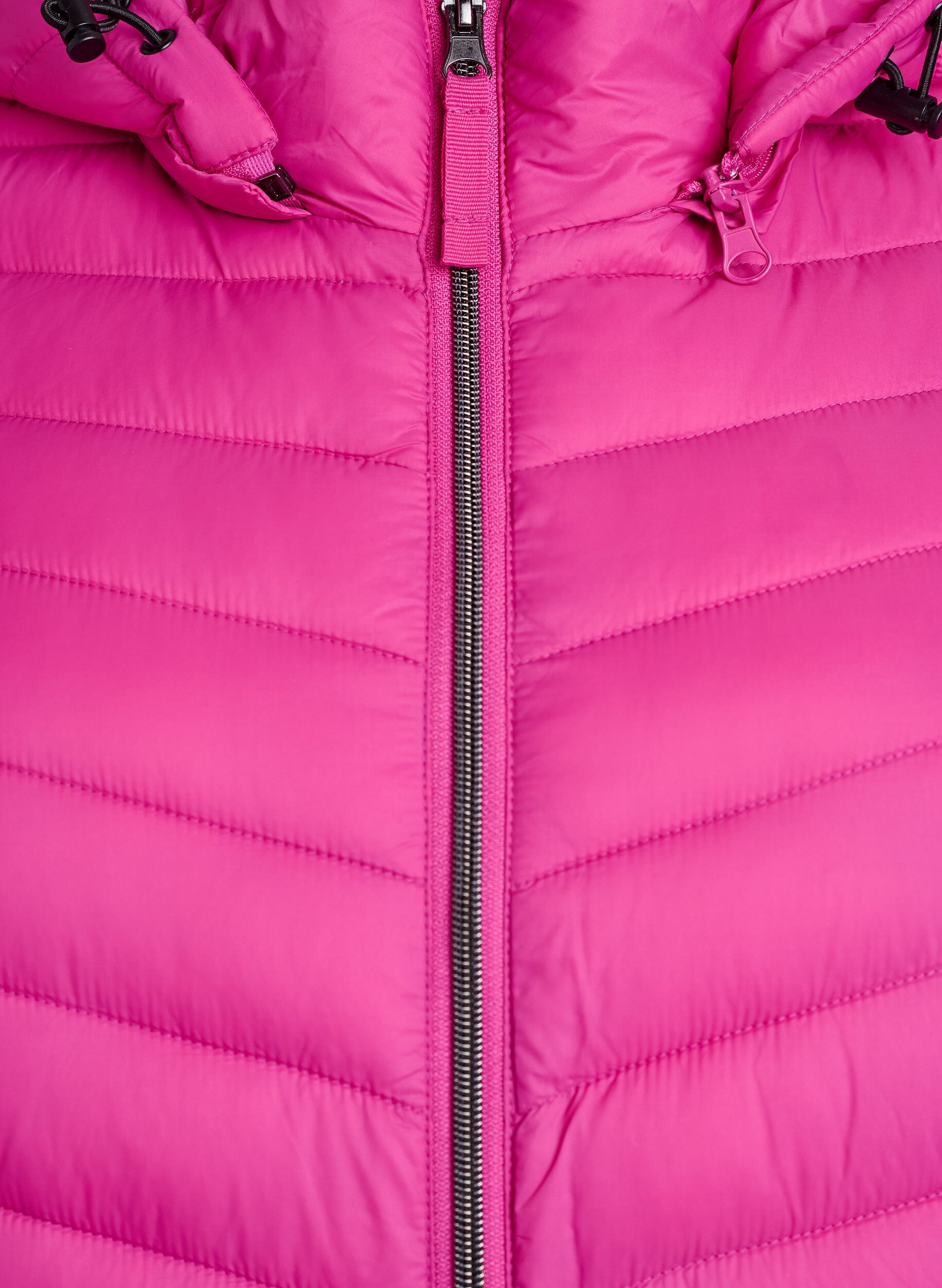 ZizziL&auml;ttviktsjacka med fickor och avtagbar huva, Rosa, Packshot image number 2