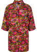 Blommig viskostunika med 3/4-ärmar, Neon Flower Print, Packshot image number 0