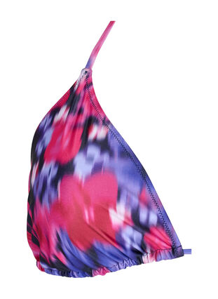 Triangel-bikinibehå med tryck, Pink Flower AOP, Packshot image number 2