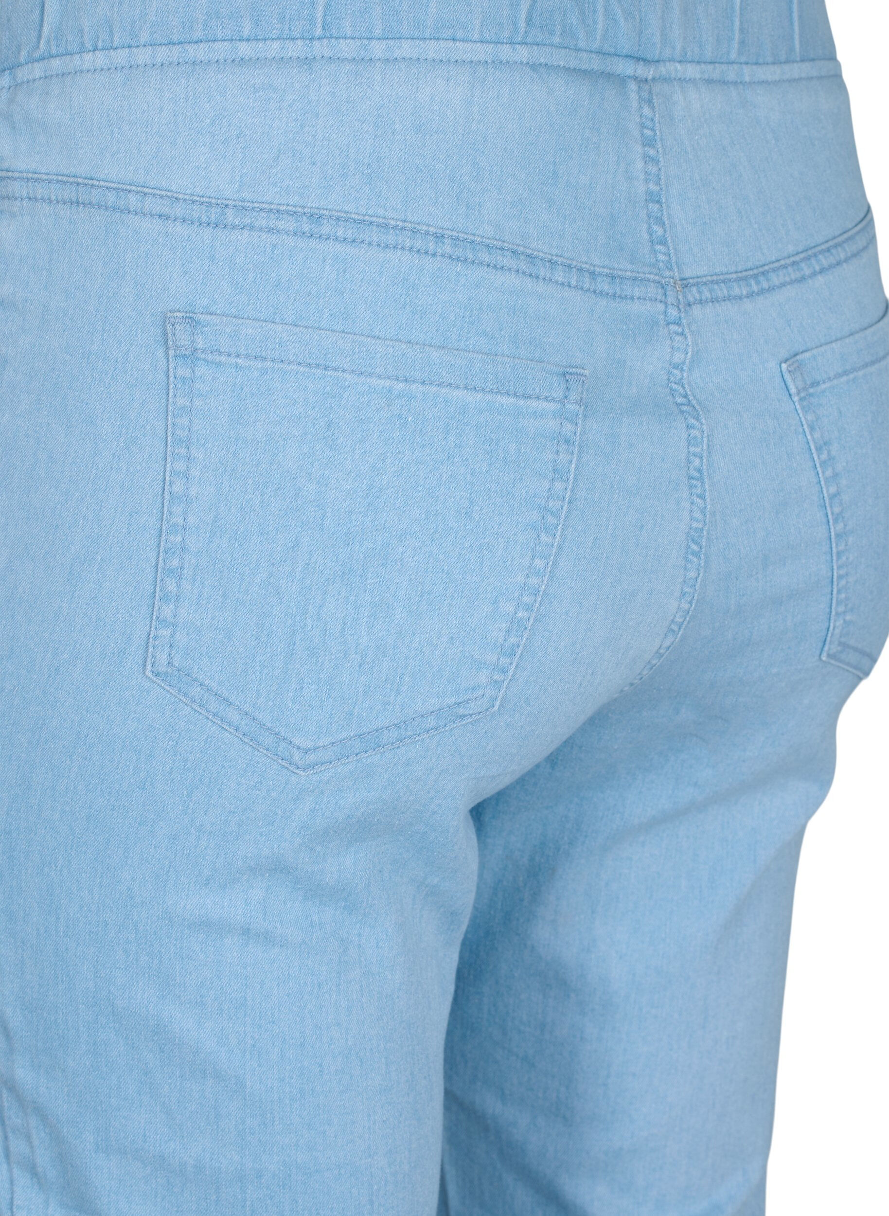 Zizzi Knickers i bomullsblandning, Light blue denim, Packshot image number 3