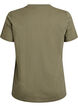 Enkel t-shirt i bomull med rund halsringning, Gr&ouml;n, Packshot image number 1