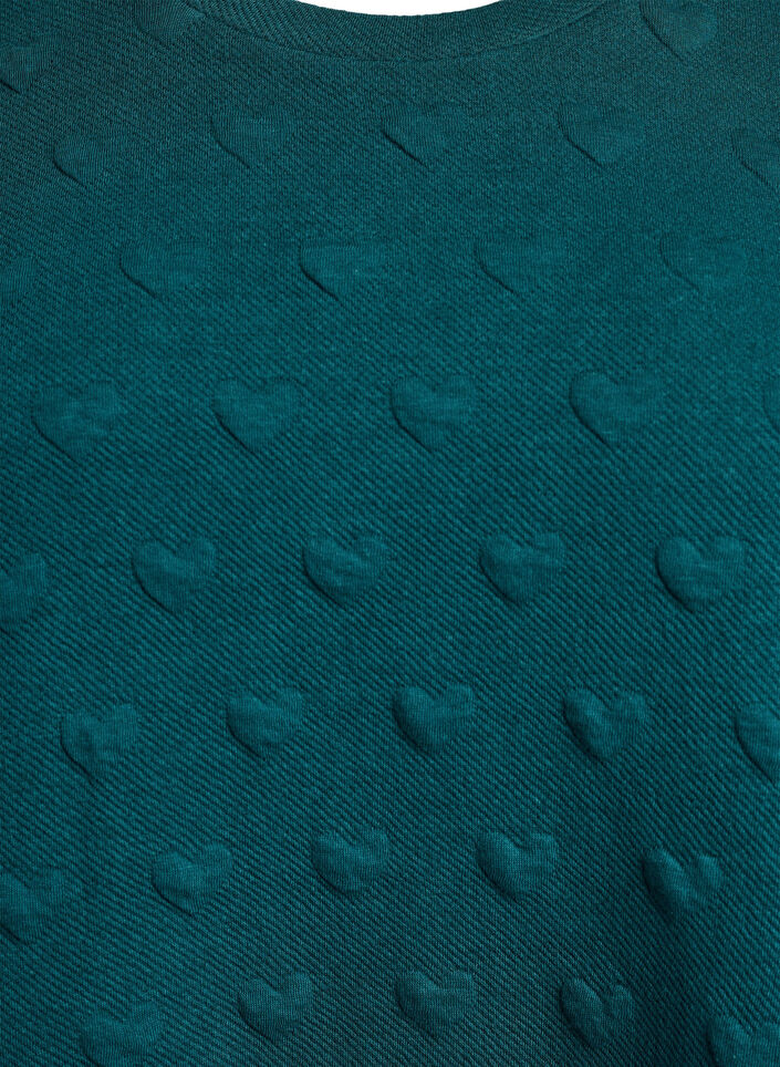 T-shirt i pr&auml;glad bomullsjersey, Gr&ouml;n, Packshot image number 2