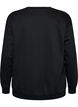 Sweatshirt med broderad text, Svart, Packshot image number 1