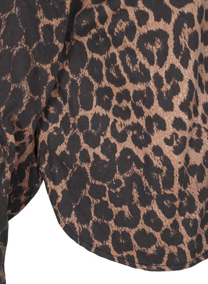 Canvasjacka med leopardtryck, Leo AOP, Packshot image number 3