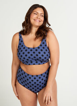 Bikiniöverdel, Blue Indigo Dot, Model image number 2
