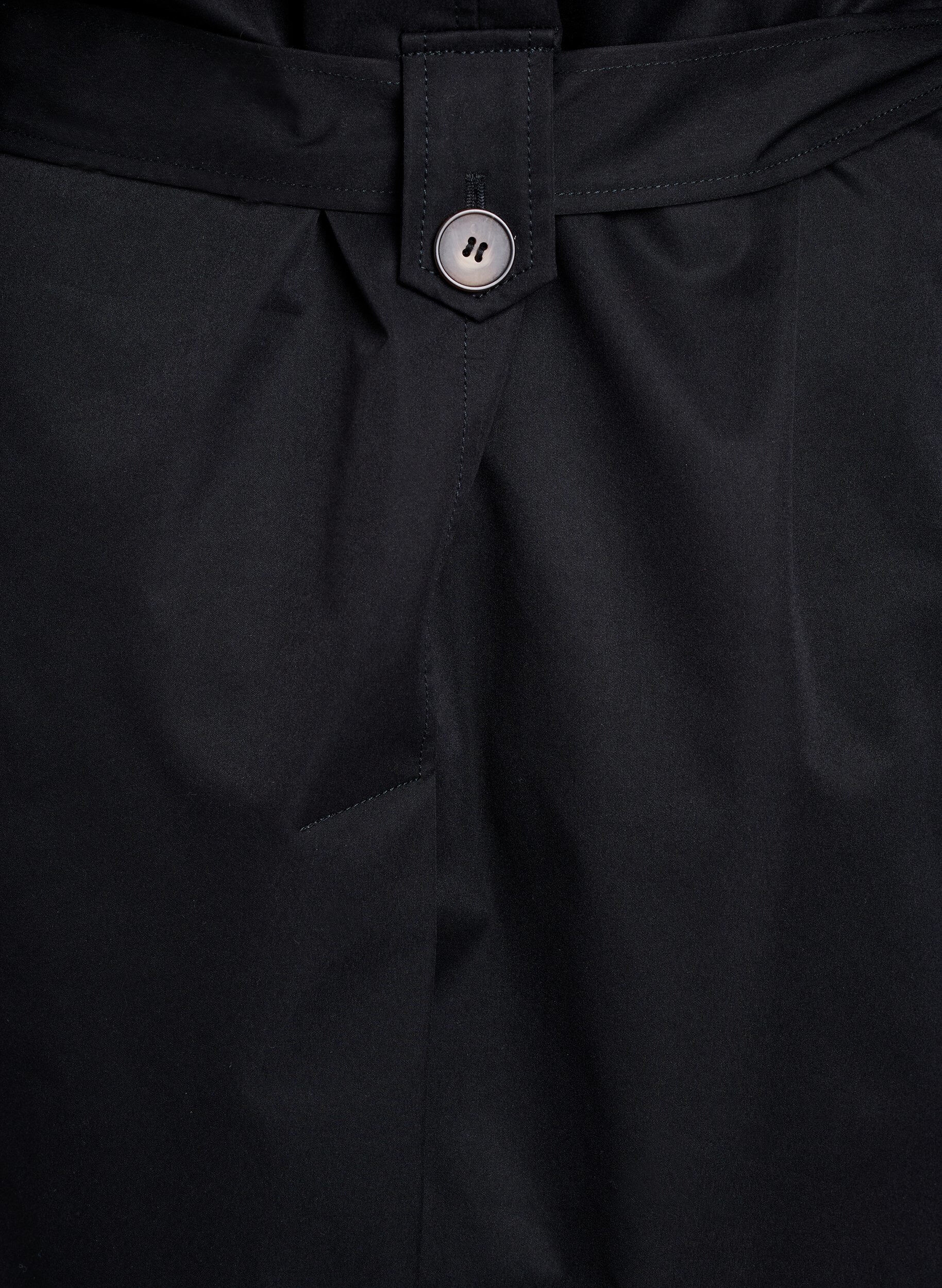 Zizzi Halvl&aring;ng trenchcoat med sk&auml;rp, Black, Packshot image number 4