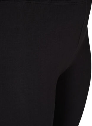 Ribbade leggings med tryckknappar, Black, Packshot image number 2