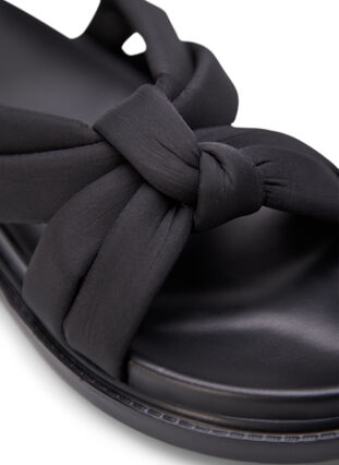 Sandal med bred passform och knutdetalj, Black, Packshot image number 3