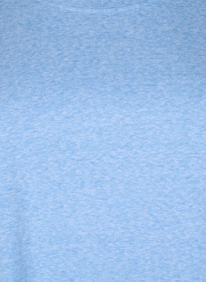 Melerad t-shirt med korta &auml;rmar, Bl&aring;, Packshot