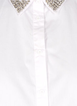 Skjortkrage med dekorsten, Bright White, Packshot image number 2
