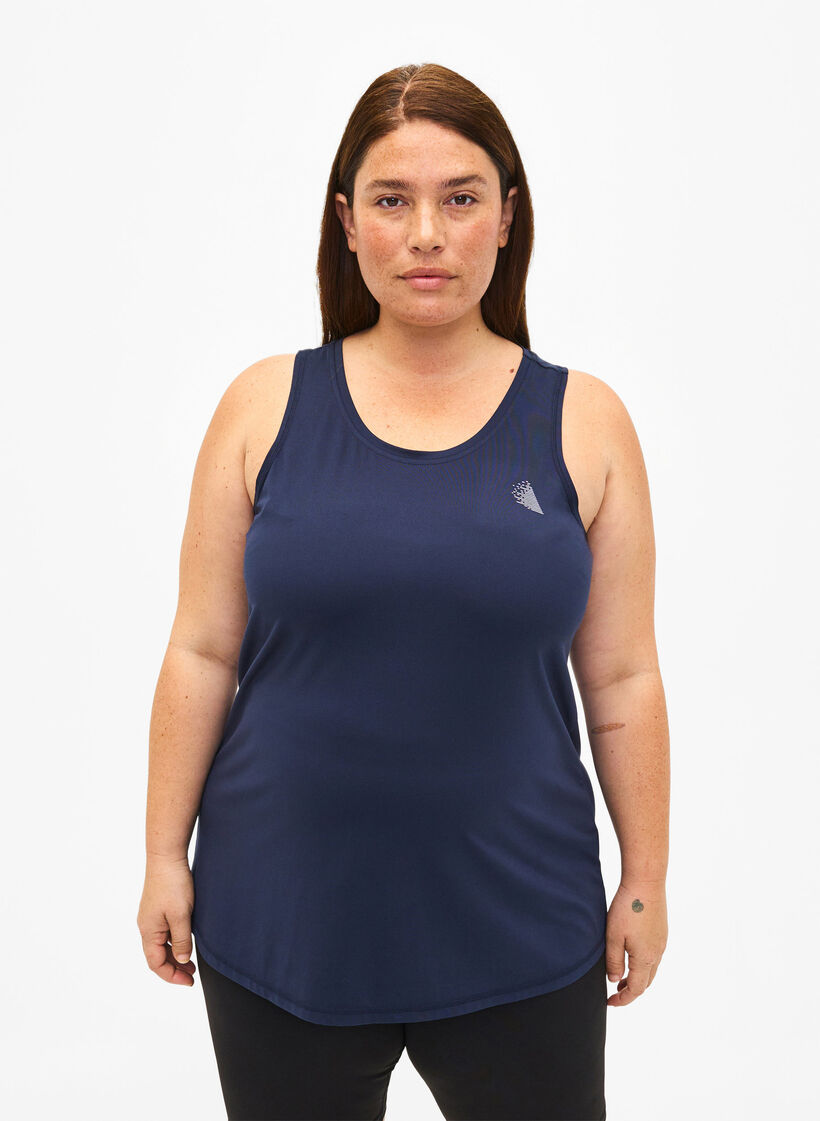 Träningstopp med rund halsringning, Night Sky, Model image number 0