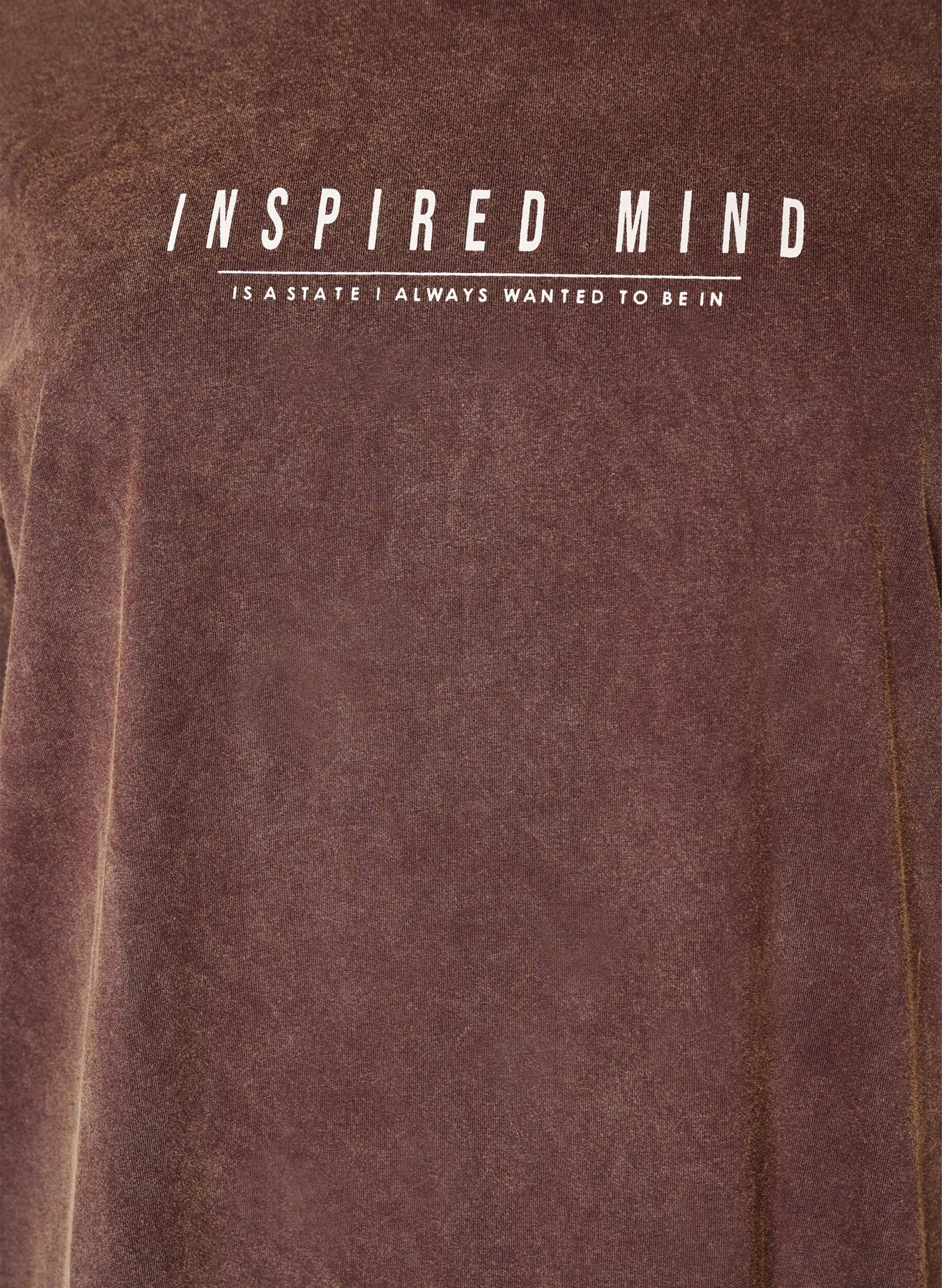 ZizziL&ouml;s t-shirtkl&auml;nning med tv&auml;ttad look, Brun, Packshot image number 2