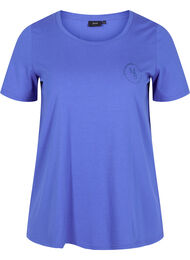 Kortärmad t-shirt med rund halsringning, Dazzling Blue MB