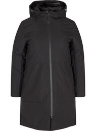 Vinterjacka med justerbar midja, Svart