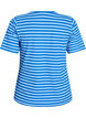 Randig t-shirt med ribbad struktur, Bl&aring;, Packshot image number 1