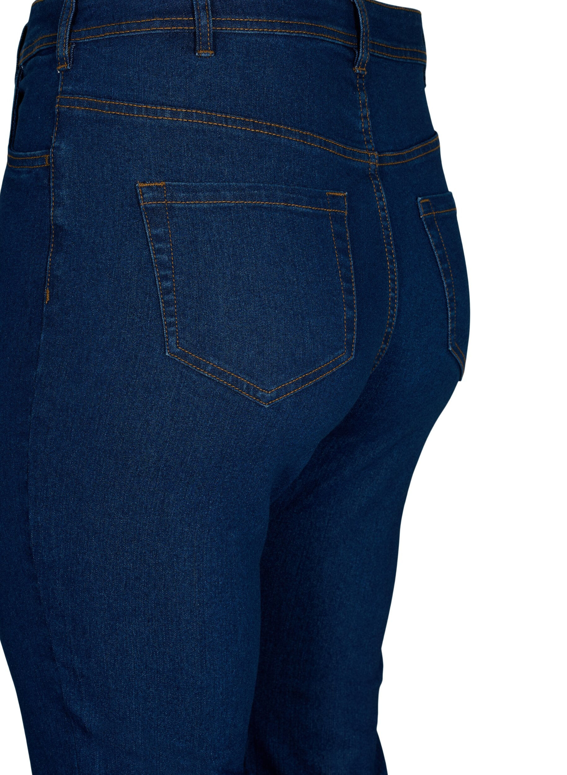 Zizzi FLASH - H&ouml;gmidjade jeans med bootcut, Bl&aring;, Packshot image number 3