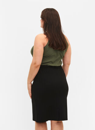 Enfärgad kroppsnära kjol, Black, Model image number 1