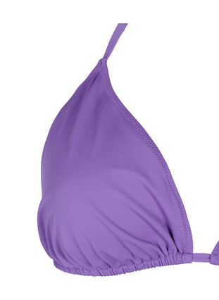 Enfärgad triangel-bikinitopp, Royal Lilac, Packshot image number 2