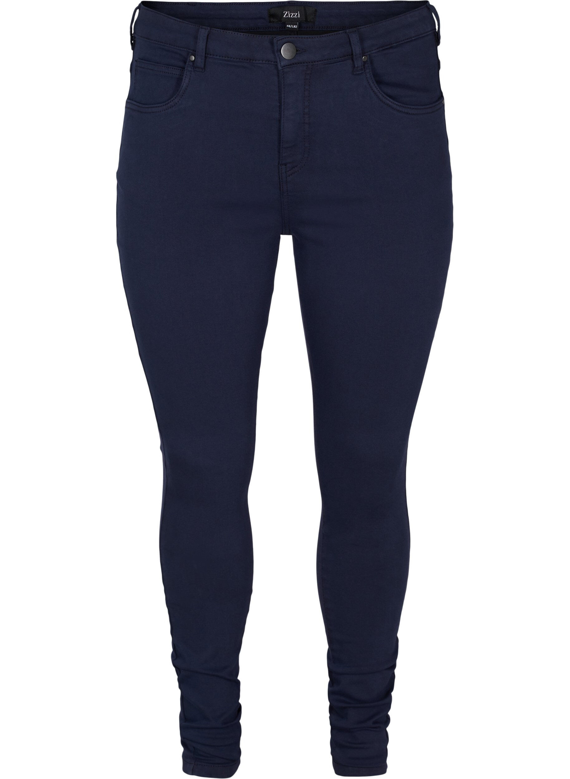 Zizzi Super slim Amy jeans med h&ouml;g midja, Night Sky, Packshot image number 0