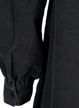 Långärmad jeansklänning, Grey Denim, Packshot image number 3