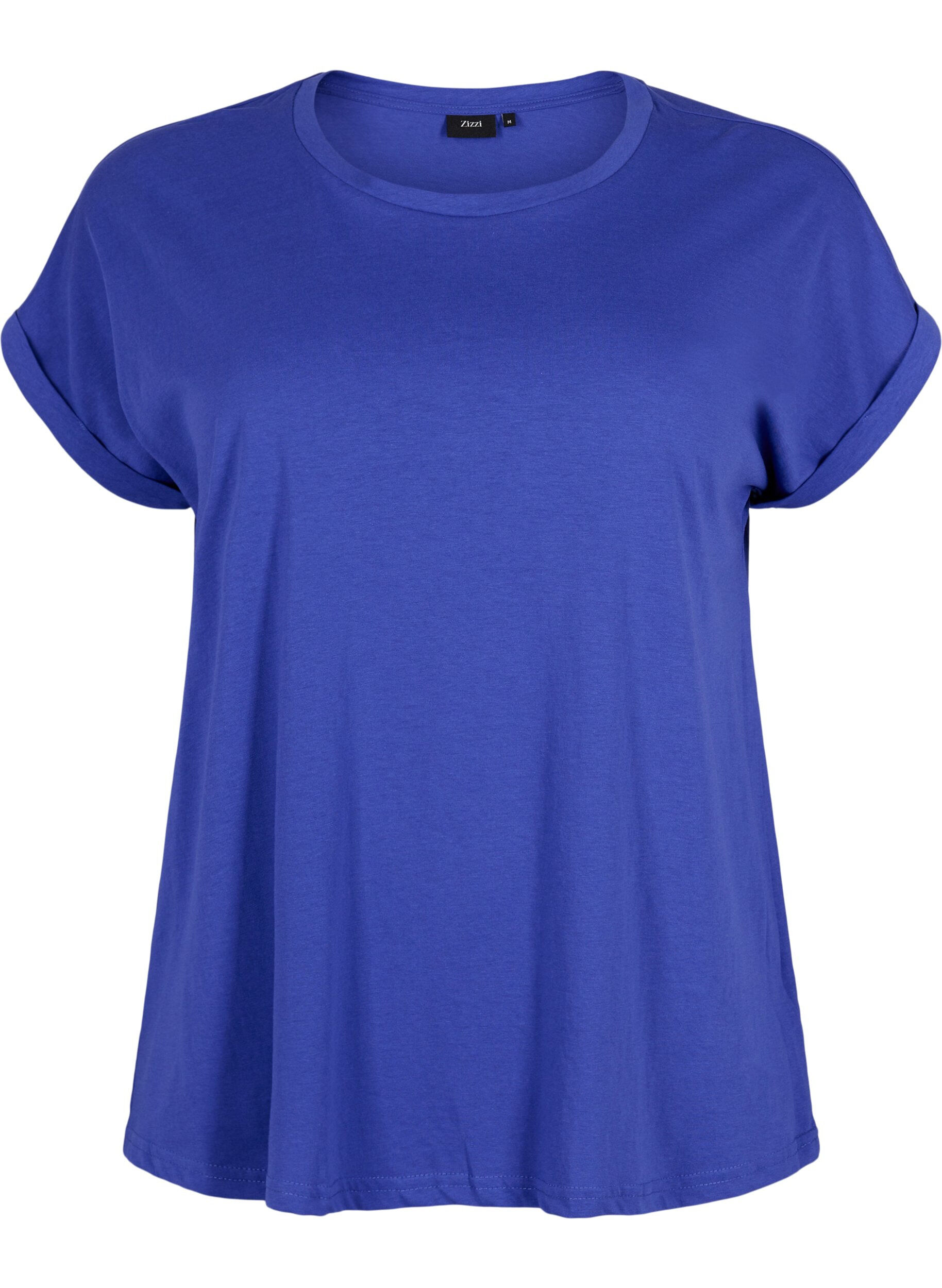 Kort&auml;rmad t-shirt i bomullsmix
