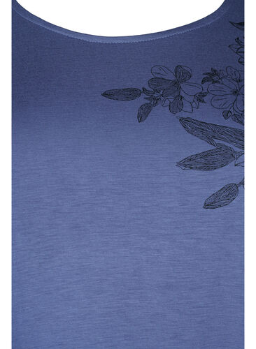 Kortärmad t-shirt i viskos med blommönster , Coastal Fjord Flower, Packshot image number 2