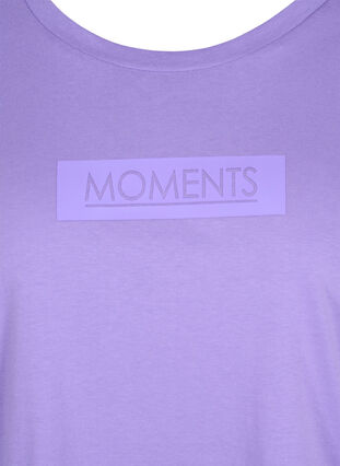 T-shirt i bomull med tryck , Paisley Purple TEXT, Packshot image number 2