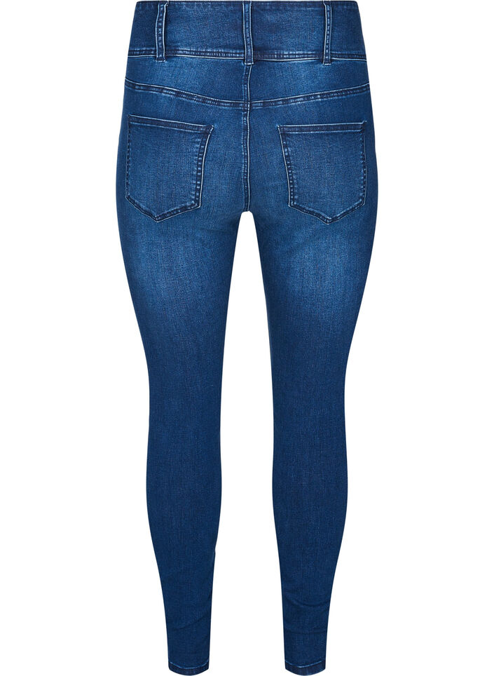 Super slim Bea jeans med extra h&ouml;g midja, Bl&aring;, Packshot image number 1