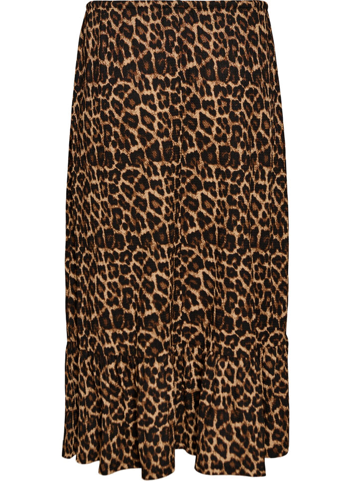 L&aring;ngkjol med knytsk&auml;rp och volangkant, Svart, Packshot image number 1