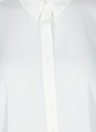 Lång skjorta med lätta puffärmar, Bright White, Packshot image number 2