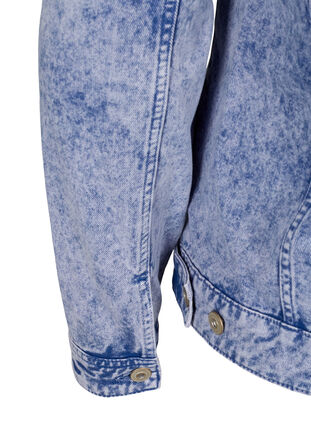 Acid wash jeansjacka i bomull, As Sample, Packshot image number 3