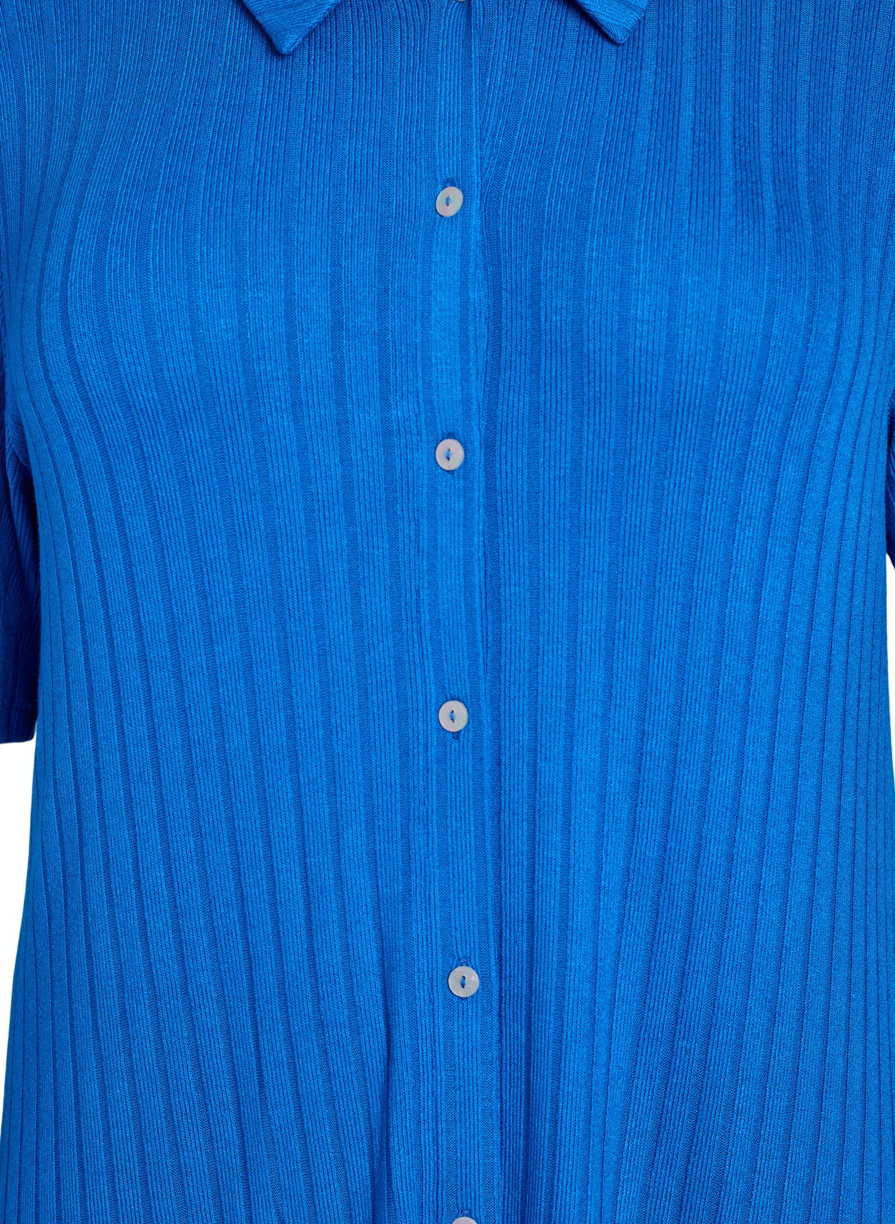 Zizzi Kort&auml;rmad jerseykl&auml;nning i kn&auml;l&aring;ngd, Bl&aring;, Packshot image number 2