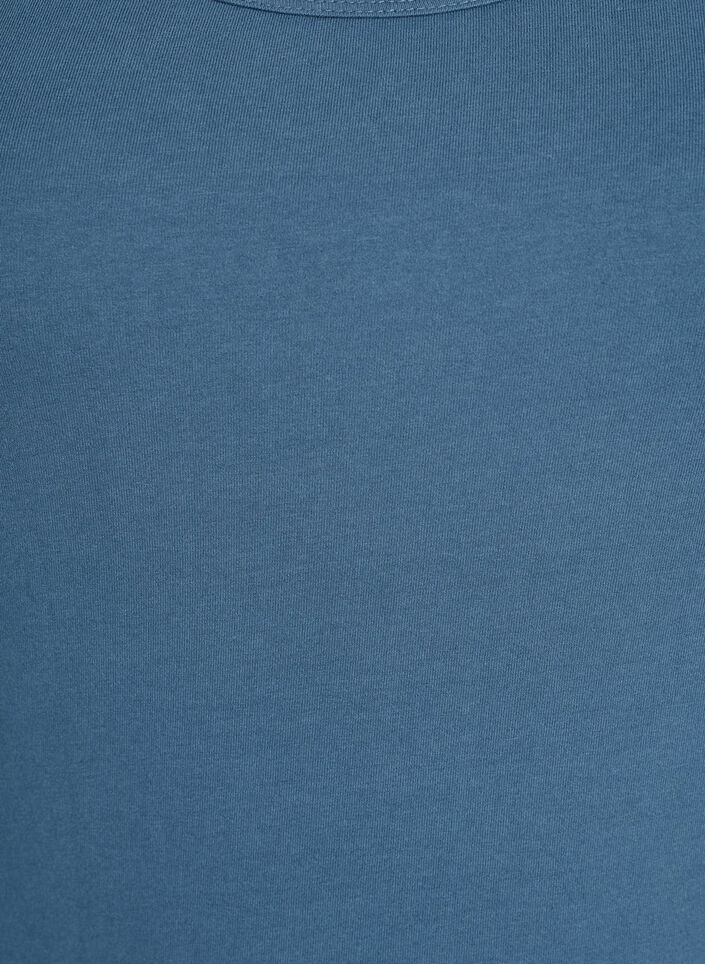 Solid f&auml;rg bas topp i bomull, Bl&aring;, Packshot image number 2