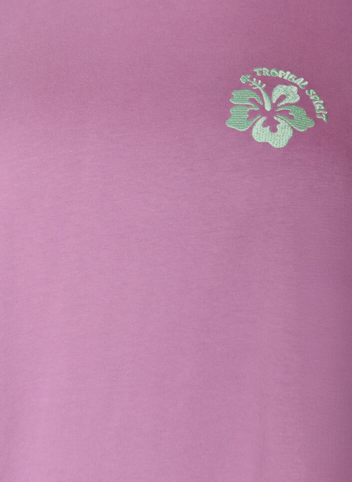 T-shirt i ekologisk bomull med tryck p&aring; ryggen, Rosa, Packshot image number 2