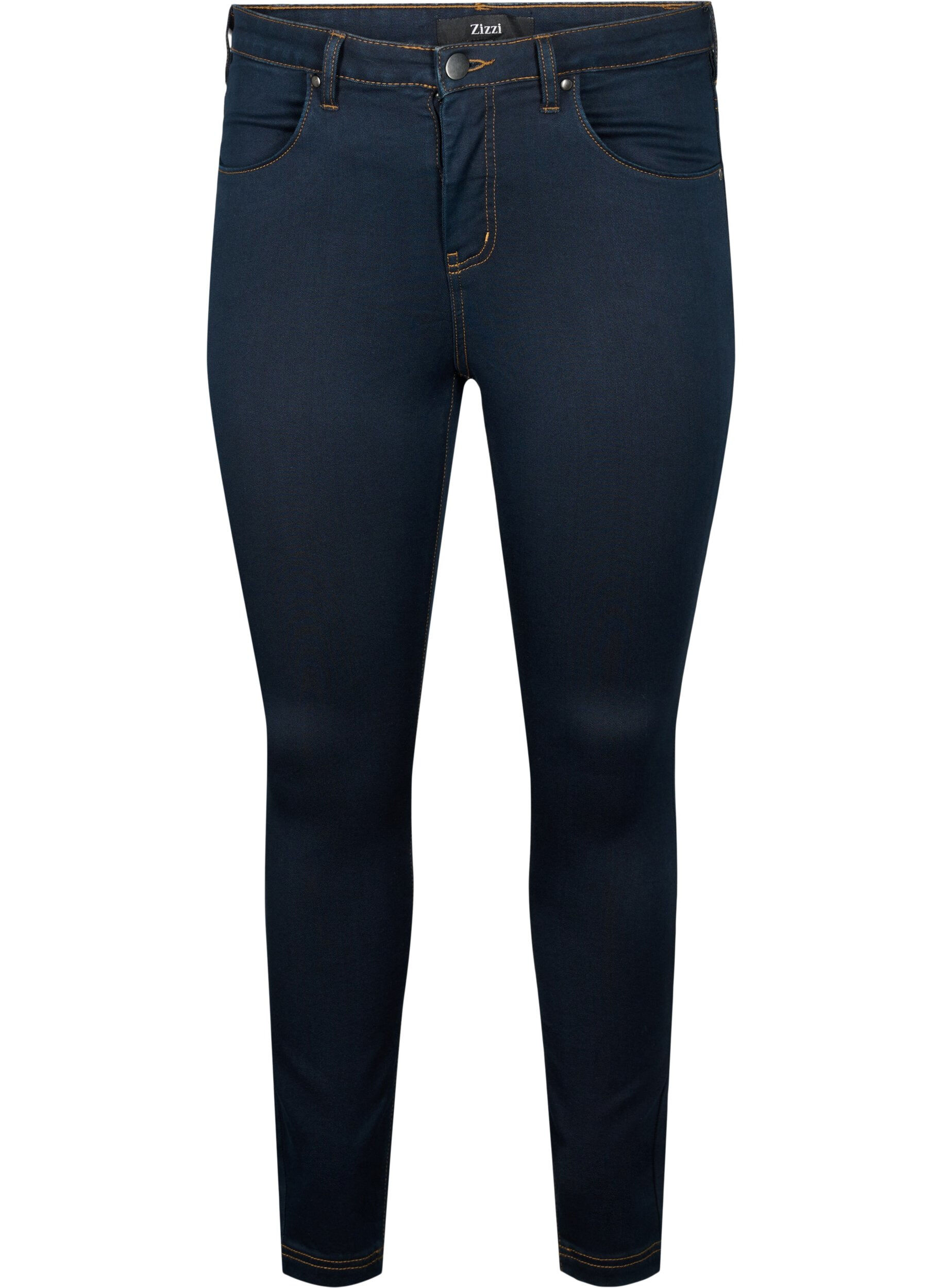 ZizziSuper slim Amy jeans med h&ouml;g midja, Tobacco Un, Packshot image number 0