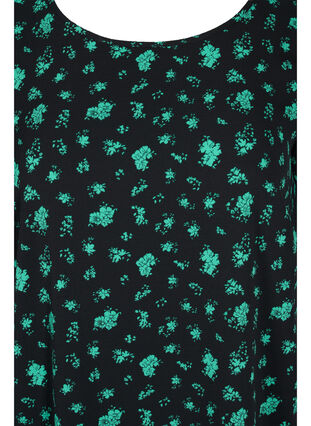Mönstrad klänning med korta ärmar, Green Flower AOP, Packshot image number 2