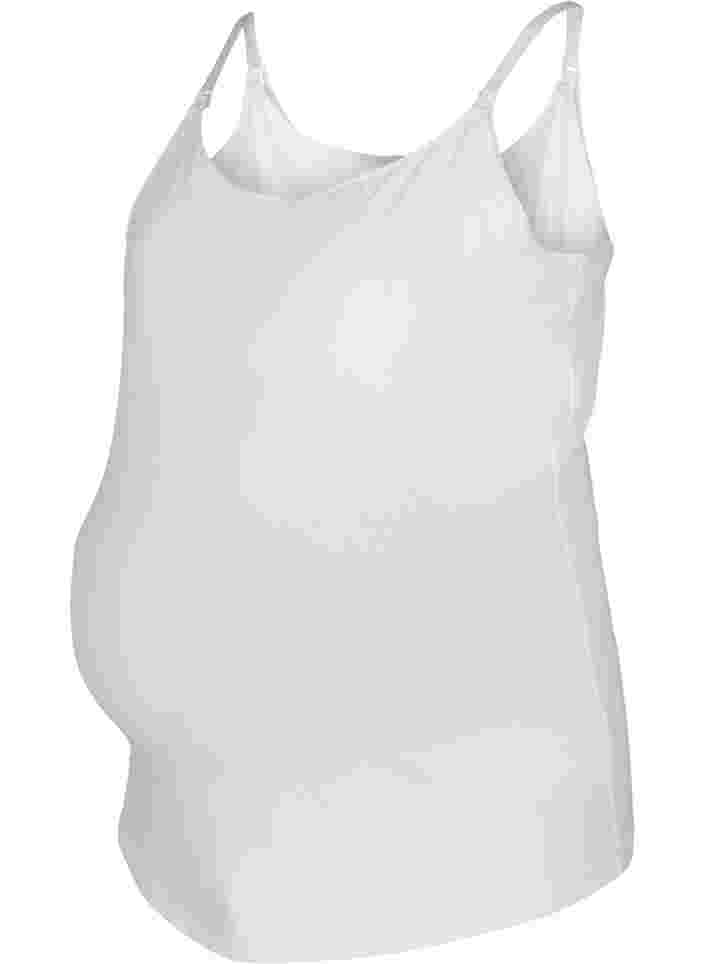 Gravidtopp med amningsfunktion, Bright White, Packshot image number 0