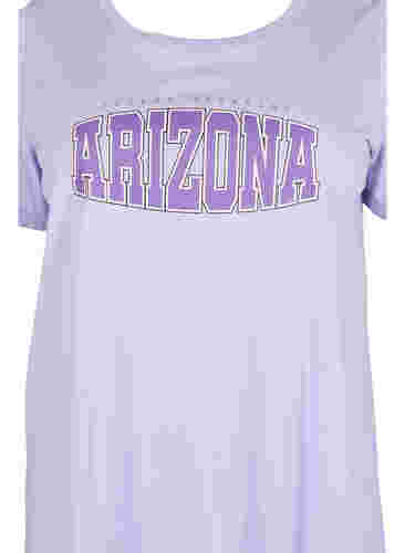 T-shirt i bomull med tryck, Lavender ARIZONA, Packshot image number 2