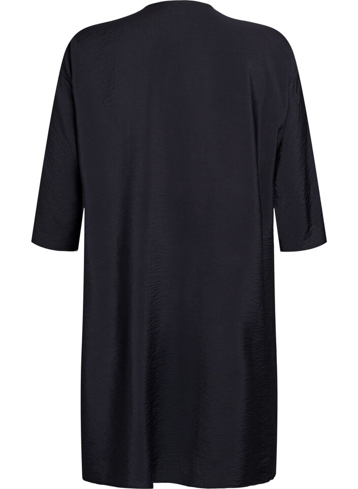 Kimono i viskos med trekvarts&auml;rmar, Svart, Packshot image number 1