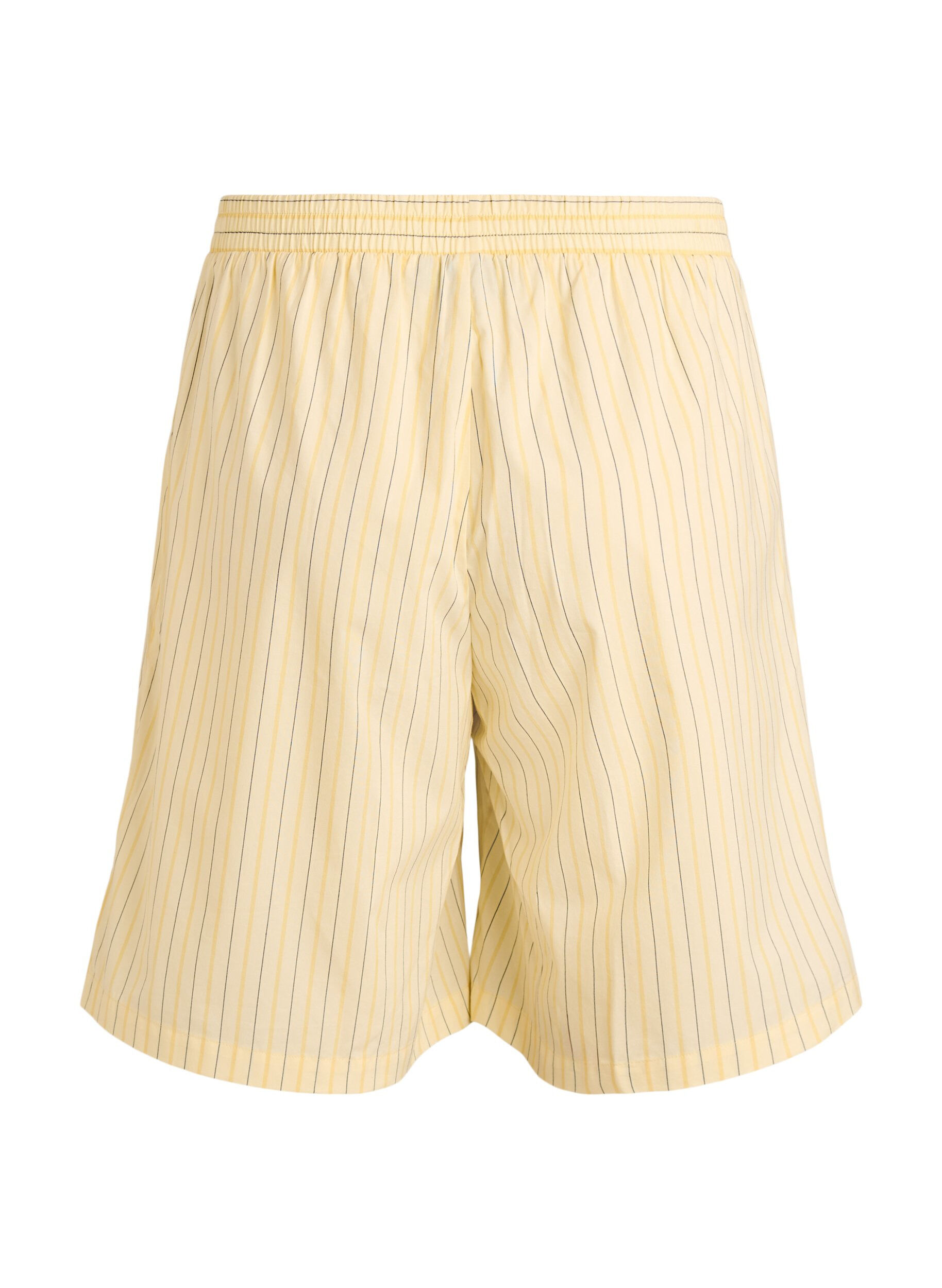 ZizziRandiga shorts med h&ouml;g midja i l&ouml;s passform, Gul, Packshot image number 1
