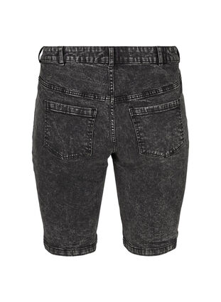 Jeansshorts med hög midja, Grey Denim, Packshot image number 1