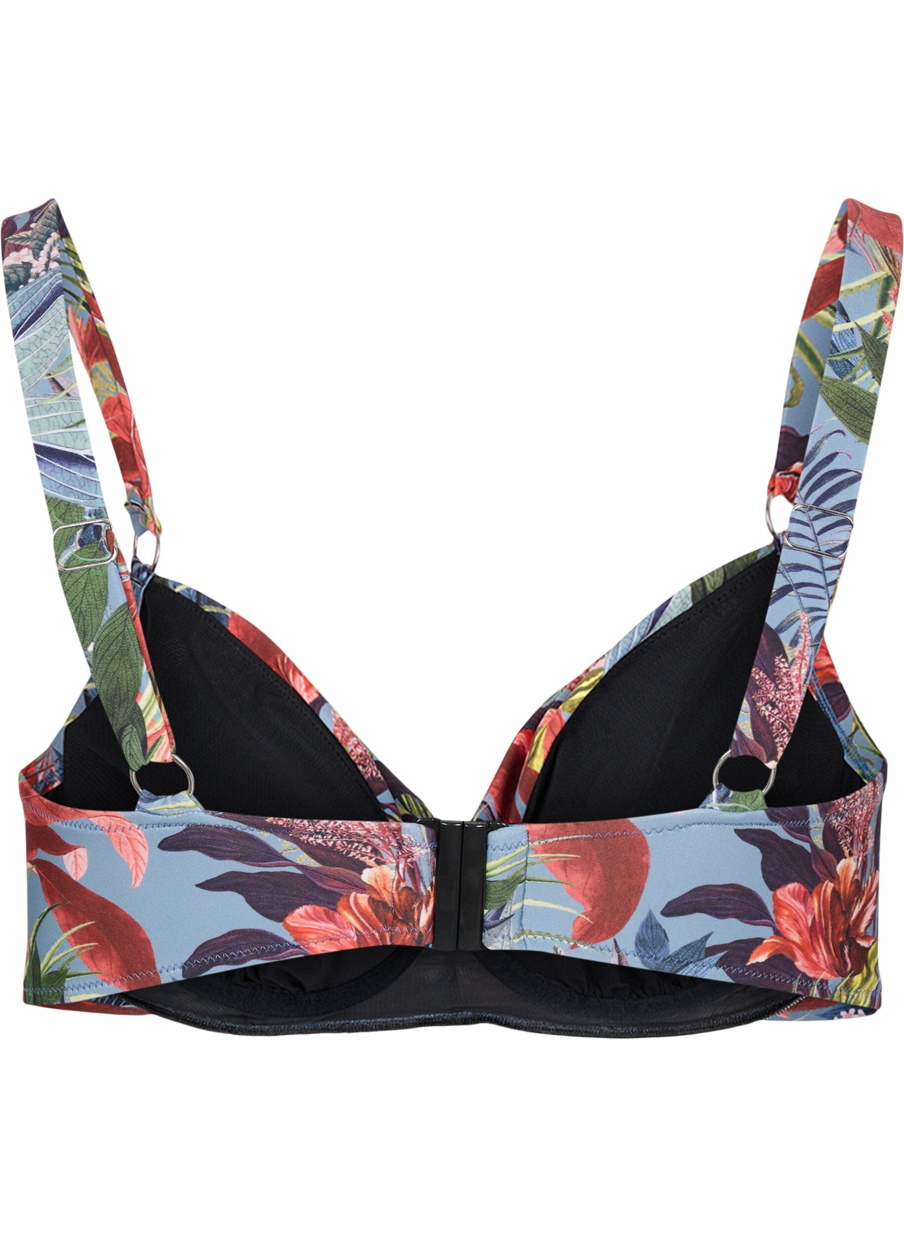 Zizzi M&ouml;nstrad bikini-bh med bygel, Citadel AOP, Packshot image number 1