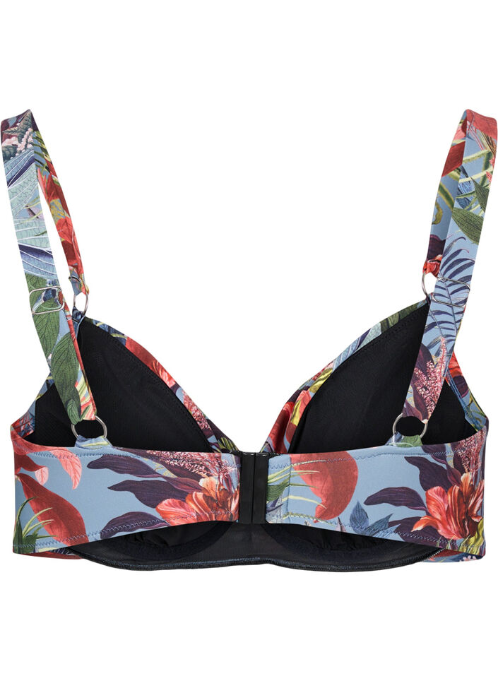 Mönstrad bikini-bh med bygel, Citadel AOP, Packshot image number 1