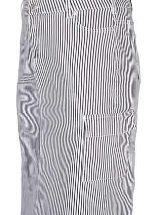 Randig pennkjol med fickor, Black & White Stripe, Packshot image number 2