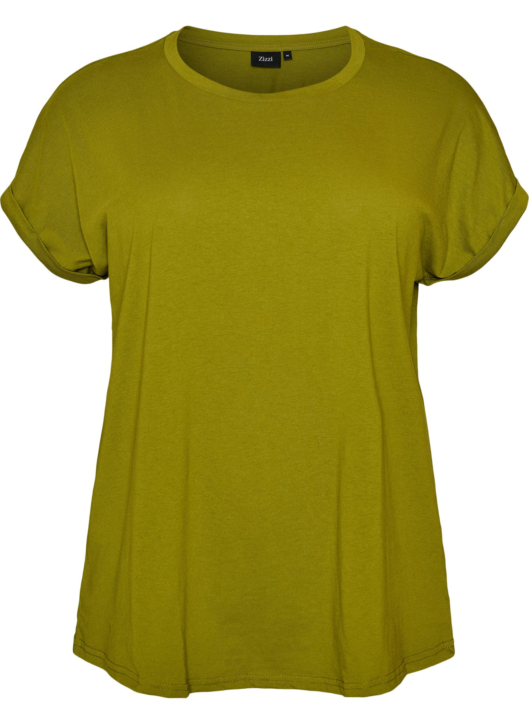 Kort&auml;rmad t-shirt i bomullsmix