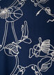 Kort&auml;rmad blus med broderat m&ouml;nster, Bl&aring;, Packshot image number 2