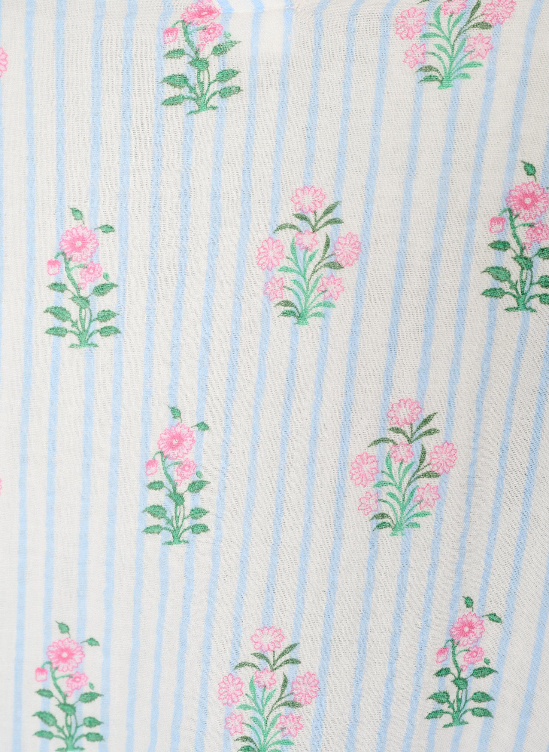 ZizziKort a-linjeformad kl&auml;nning i bomullsmuslin, Vanilla, Packshot image number 2