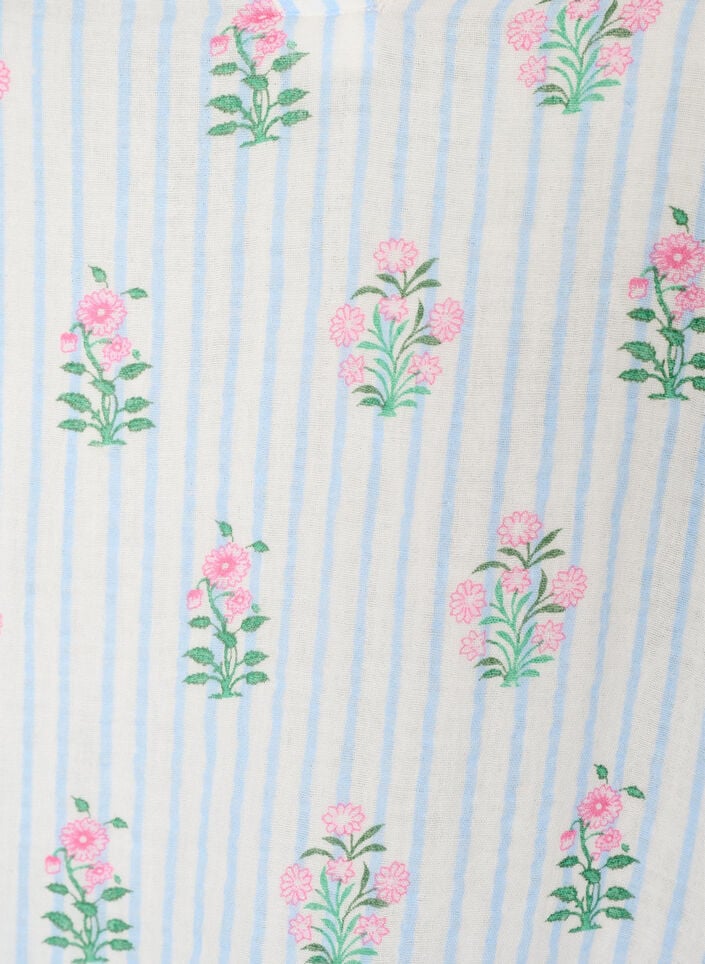 Kort a-linjeformad kl&auml;nning i bomullsmuslin, Vanilla, Packshot image number 2