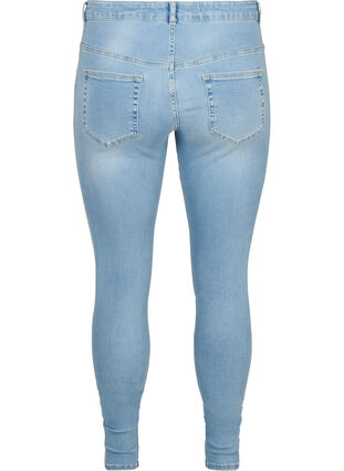 Superslim Amy Jeans med hög midja, Light blue denim, Packshot image number 1