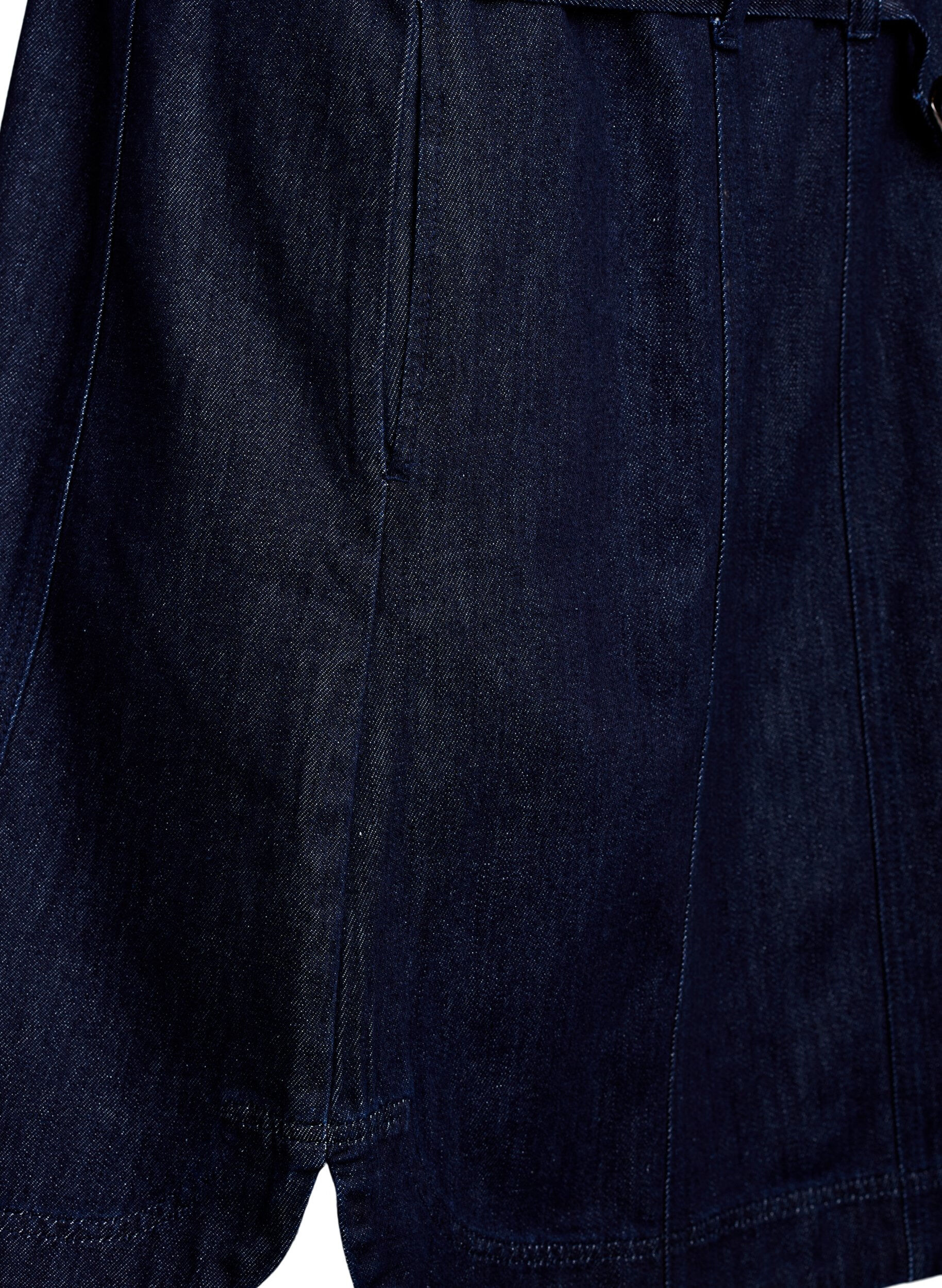 ZizziJeanskl&auml;nning med sk&auml;rp och 3/4-&auml;rmar, Bl&aring;, Packshot image number 4